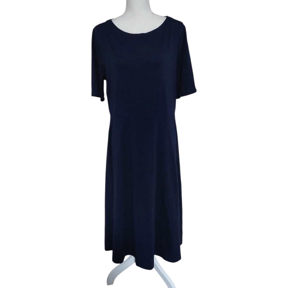 Croft & Barrow Classic Navy Midi‎ Dress Sz XL